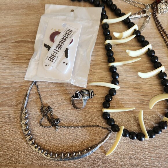 Halloween Horror Dinosaur Bones Pumpkin Spooky Jewelry Lot - Picture 5 of 6